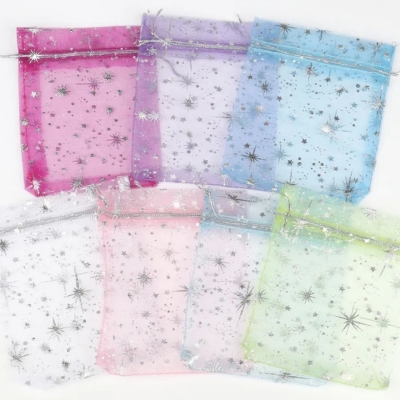 Large Drawstring Gift / Jewelry Bags - Set of 25 mixed colors - Picture 3 of 5